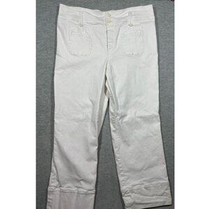 Pilcro & The Letterpress Anthropologie Womens‎ Pants Sz 28 White Denim
